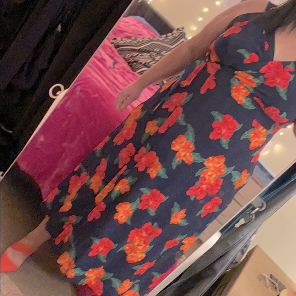 Faux wrap Floral midi/maxi dress